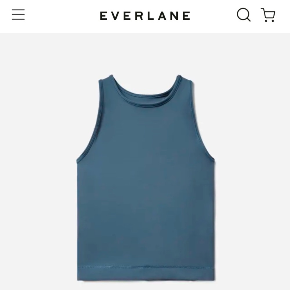 The Perform Tank in Deep Aegean by Everlane